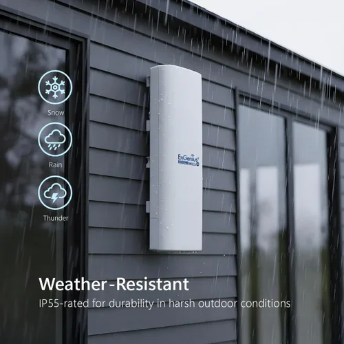 Miniatura 5 de EnGenius ENH500-AX KIT 5GHz Wi-Fi 6 (802.11ax) 2x2 Puente inalámbrico para exteriores, hasta 1,200 Mbps, alta potencia de transmisión de 26 dBm