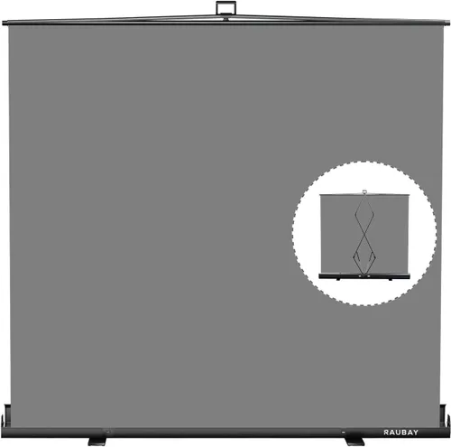 Miniatura 15 de 【Fácil configuración】 RAUBAY - Fondo de pantalla verde plegable de 59.8 x 82.7 pulgadas, portátil, retráctil, panel de croma key, fondo para fotos