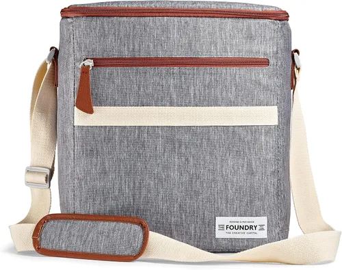 Fit & Fresh Foundry - Bolsa térmica suave aislada a prueba de fugas, bolsa térmica pequeña de lados suaves para hombres y mujeres, bolsa térmica