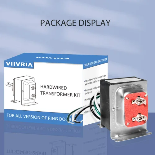 Miniatura 4 de VIIVRIA Transformador de timbre de puerta de 24 V 40 VA, núcleo de cobre resistente para Ring Pro/2 y Nest Hello, fuente de alimentación cableada