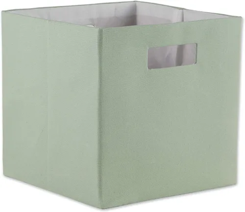 Miniatura 27 de DII Cubo de almacenamiento plegable de poliéster, sólido, ligero y duradero, cuadrado pequeño, 11x11x11 pulgadas, aguamarina