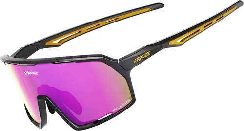 Miniatura 10 de KAPVOE Gafas de sol polarizadas para ciclismo y deportes para hombres y mujeres, protección UV400, MTB Bicicleta, pesca, bicicleta de montaña 07-Rojo