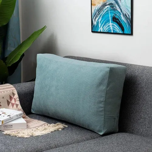 Miniatura 11 de YURRO Cojín de apoyo lumbar rectangular grande, almohada de lectura suave para sofá y cama, almohada de respaldo desmontable con cremallera oculta