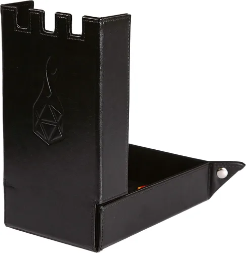 Miniatura 3 de Forged Dice Co. Draco Castle - Bandeja plegable para dados y torre de dados, bandeja plegable para dados DND y torre de bandeja rodante de dados