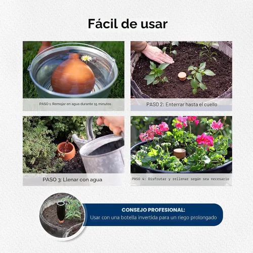 Miniatura 3 de The Olla Company Olla Clásica para Riego con Tapa - Riego Automático de Terracotta hasta 3 pies de Diámetro para Jardines, Camas Elevadas y Macetas