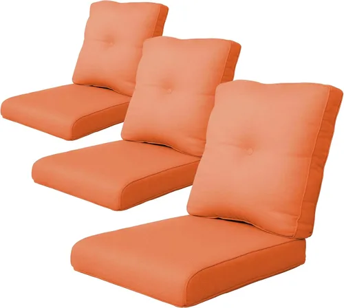 Miniatura 15 de Rilyson Cojines de patio para muebles de exterior, 22 x 24 pulgadas, respaldo alto y asiento profundo, cojín de exterior para sillas de patio, sofá