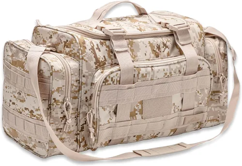 AB Tactical Series Duffle Bag Gym Travel Senderismo y Trekking Bolsa de deportes Bolsa de caza y pesca, Desert Digi Camuflaje 2, Bolsa de lona para