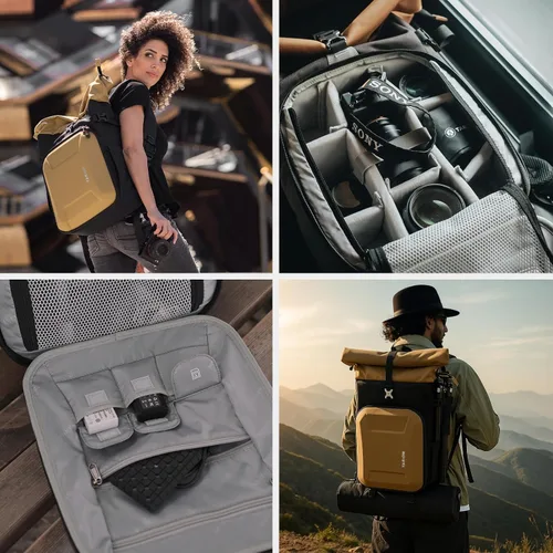 Miniatura 8 de Mochila Tarion de carcasa dura para cámara grande - Bolsa de cámara expandible para fotógrafos con compartimento para laptop de 16" y acceso lateral