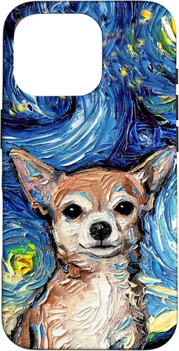 Miniatura 20 de Aja - Funda para iPhone 17, diseño de perro de noche estrellada, color marrón
