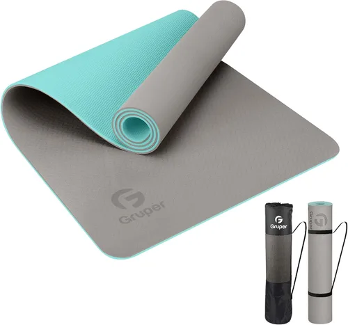 Miniatura 12 de Tapete de yoga antideslizante, ecológico, con funda de transporte, tapete de yoga profesional para mujeres, tapete de entrenamiento para el hogar