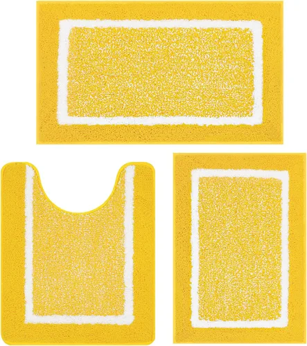 Miniatura 62 de Pauwer Juego de baño, alfombras de baño antideslizantes, alfombras de ducha absorbentes para suelo de baño, bañera y ducha, color azul aguamarina