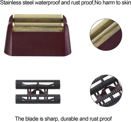 Miniatura 2 de Juego de 2 piezas de repuesto profesional de la serie 5 Star Finale Shaver Shaper Super Close Gold Foil y cortador de barra compatible con Wahl