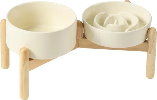 Miniatura 9 de Havniva Tazón de cerámica de 0.9 tazas para perros de alimentación lenta para perros pequeños, alimentador lento para mascotas de 6.1 pulgadas, 1 x