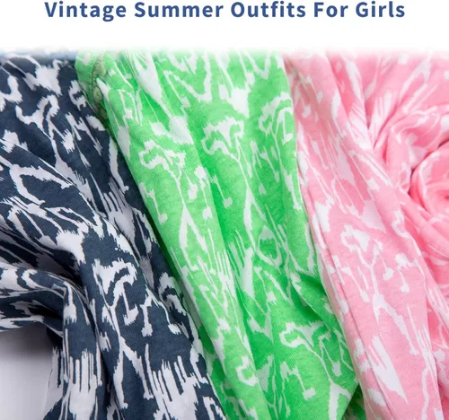 Miniatura 91 de LittleSpring Conjunto de verano para niñas con camiseta sin mangas y pantalones cortos florales