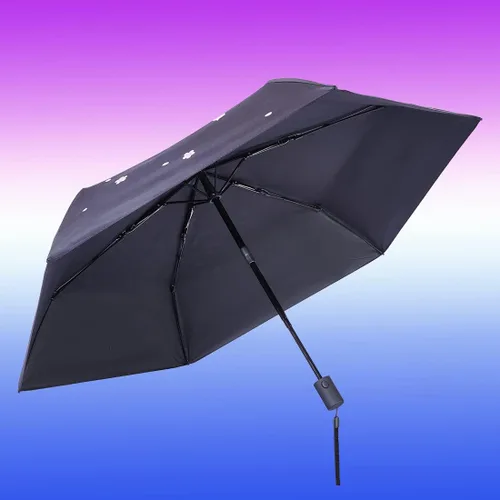 Miniatura 5 de NOOFORMER Mini paraguas automático de viaje antirrebote para sol y lluvia, compacto, ligero, pequeño, cierre automático, plegable, con 95%