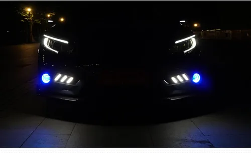 Miniatura 9 de x xotic tech Cubierta de bisel de luces antiniebla LED para parachoques delantero, compatible con Honda Civic 10ª generación 2016-2018 2/4 puertas