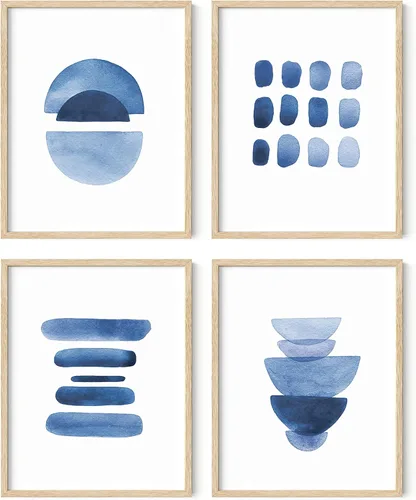 Miniatura 108 de HAUS AND HUES Arte abstracto para pared en blanco y negro, juego de 4 pósteres minimalistas en blanco y negro para paredes, pósteres estéticos Juego