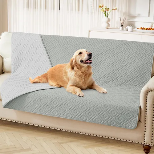 Miniatura 23 de hyha Manta impermeable para perro, manta suave para cama de perro, manta para mascotas, funda de sofá impermeable lavable para perros, fundas Gris