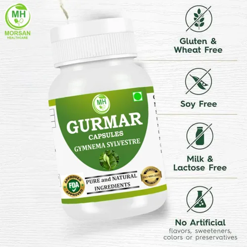 Miniatura 8 de Morsan Healthcare Gurmar (Gymnema sylvestre) Cápsulas de 500 mg 60 cápsulas veganas Extracto natural del Himalaya Suplemento de hierbas puras