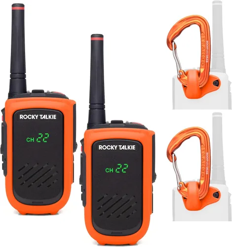 Miniatura 7 de Rocky Talkie Expedition Radio de 5 Vatios con Micrófono de Mano Impermeable - Radio GMRS con Impermeabilización IP67, Walkie Talkie de Largo