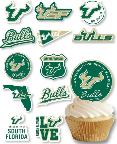Miniatura 21 de Decoraciones para cupcakes de la Universidad de Alabama, suministros para fiestas de fútbol americano, cumpleaños, graduación (24 piezas)