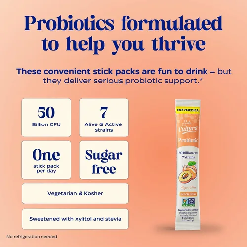 Miniatura 5 de Enzymedica SubCulture - Mezcla de bebidas probióticas en polvo para mujeres y hombres, probióticos para apoyo a la salud digestiva e intestinal, 50