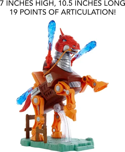 Miniatura 4 de Masters of the Universe Origins Stridor Figura de acción, caballo robot de 7 pulgadas de alto con lanzador de proyectiles, 3 ráfagas de plasma