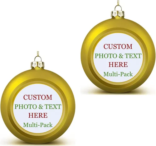 Miniatura 15 de Adornos de Navidad personalizados, texto fotográfico, haz tu propio adorno de cerámica de porcelana, regalo de recuerdos para decoración de Navidad