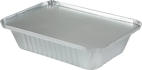 Miniatura 3 de Waytiffer Paquete de 25 sartenes desechables de papel de aluminio con tapas, latas de pan resistentes de 2.25 libras, capacidad de 8.5 x 6.3