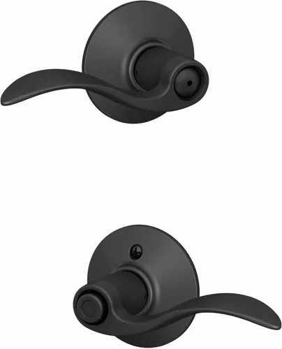 Miniatura 96 de SCHLAGE - Manija de puerta Accent con cerradura de paso libre para pasillo y armario en bronce antiguo - F10 ACC 716 Bronce Envejecido