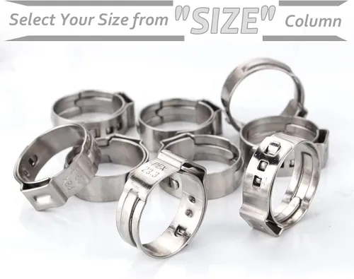 Miniatura 2 de Paquete de 50 anillos de abrazadera PEX de 1 pulgada, accesorios Pex de acero inoxidable, abrazaderas de compresión para conexiones de tubería PEX