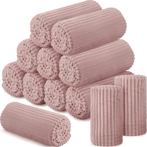 Miniatura 10 de Buryeah 6 Piezas Manta de Franela a Granel 50 x 60 pulgadas Manta para Pijamadas Boda al Aire Libre Manta Ligera, Certificado Oeko-tex Standard 100