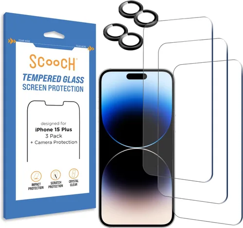 Miniatura 17 de Scooch Protector de pantalla 5 en 1 para iPhone 11 (paquete de 3) con protector de lente de cámara (paquete de 2) vidrio templado 9H de alta