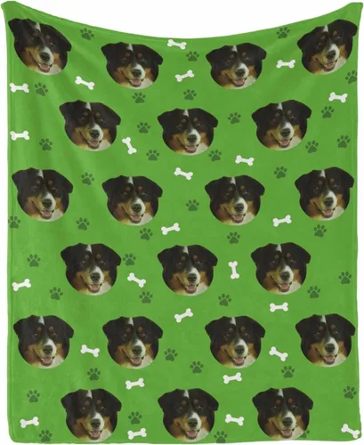 Miniatura 30 de Manta personalizada con foto de perro, mantas con imagen personalizada para amantes de los perros, manta personalizada para regalos con mis propias