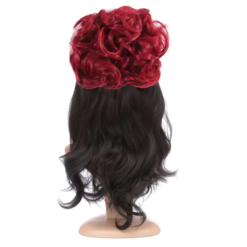 Miniatura 4 de Extensión de moño de pelo corto y desordenado, fácil de estirar, peinetas de pelo con clip, coletero, bandeja para chignon, pieza de cabello