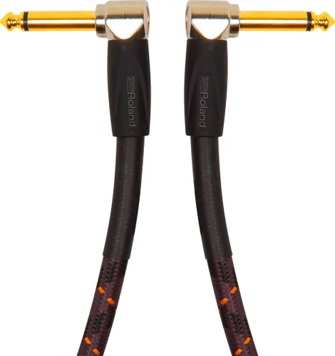 Miniatura 9 de Roland Gold Series Cable de instrumento, conector angulado/en ángulo de 1/4 pulgadas, 1 pie