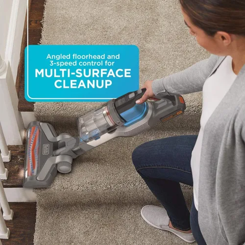 Miniatura 10 de Black+Decker Aspiradora inalámbrica, Powerseries Extreme, Aspiradora de palo recargable, cabezal intercambiable con accesorio para hendiduras