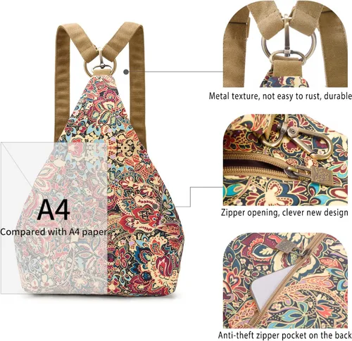 Miniatura 3 de Black Butterfly - Mochila prémium para mujer estilo bohemio casual moderna ligera y pequeña
