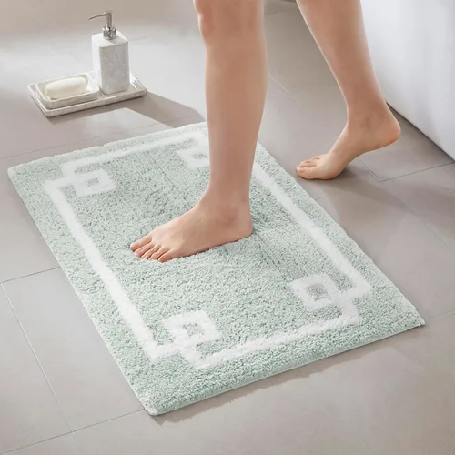 Miniatura 22 de Madison Park Evan Alfombra de Baño de Algodón con Mechones Lavable, Alfombras de Baño Sólidas de Lujo, 20" x 30", Gris