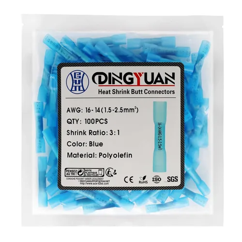 Miniatura 13 de Kit de 220 conectores de cable termorretráctil, terminales de anillo eléctrico con aislamiento impermeable, conectores a tope termorretráctiles
