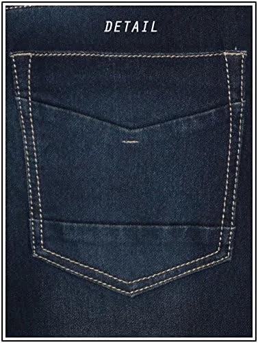 Miniatura 2 de Ethanol Pantalones de mezclilla súper cómodos, rectos, tejido elástico de elastano con cinco bolsillos.