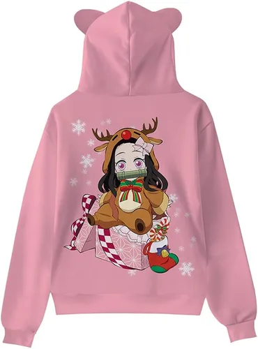 Miniatura 2 de SodaMeow Sudadera con capucha de anime para mujer, sudadera unisex para hombre, casual, llavero gratis