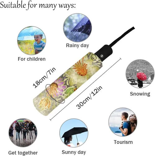 Miniatura 4 de DHDM Parasol Umbrella Fully-automatic Eight Strands Foldable Rain Umbrella for Women Kids