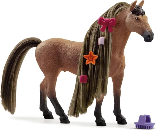 Miniatura 6 de Schleich Horse Club Sofia's Beauties Akhal Teke Stallion - Juego de 8 figuras de juguete de caballo con pelo cepillable y accesorios para niños