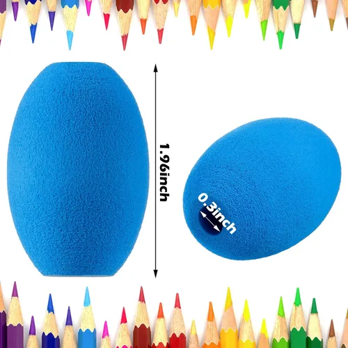 Miniatura 2 de Outus 12 empuñaduras para lápiz de huevo para adultos, agarre de escritura a mano para huevo, lápiz capacitivo, espuma acolchada suave
