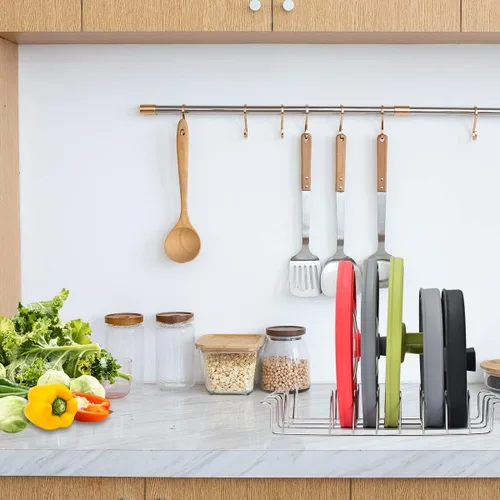 Miniatura 6 de Tapa protectora contra salpicaduras de microondas, cubierta de vidrio con silicona plegable para cubiertas de platos de 8.5 pulgadas, color negro