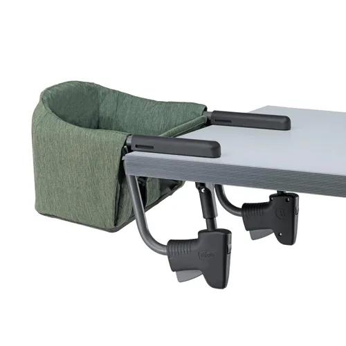 Miniatura 11 de Chicco FastLock 360 Trona Giratoria con Gancho, Trona Portátil para Bebés y Niños Pequeños, Se Instala en Segundos Carbón/Gris