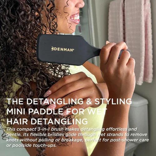 Miniatura 3 de Denman Cepillo de Paleta para Desenredar y Peinar – Desenredador y Estilizador para Cabello Húmedo o Seco para Cabello Rizado, Crespo, Liso, Grueso