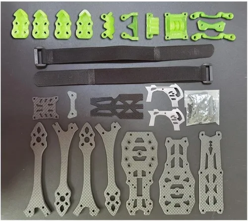 Accesorios para drones RC MARK5 5 pulgadas FPV Marco de fibra de carbono 8.858 in distancia entre ejes con brazo de 0.197 in para FPV Freestyle Con