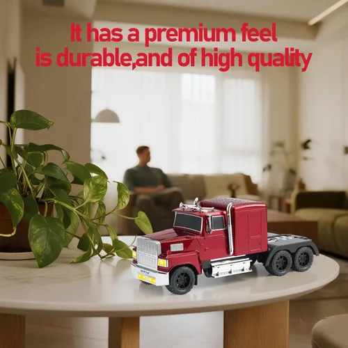 Miniatura 5 de WSTER Altavoz Bluetooth American Truck, modelo de coche retro, inalámbrico portátil con sonido estéreo HD, emparejamiento TWS, reproducción Rojo